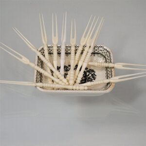 Vintage 60s Cocktail Forks Party Picks Charcuterie Hors D’oeuvre Servers Plastic